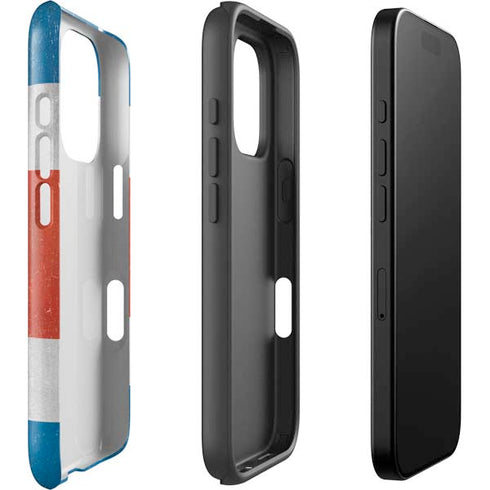 Costa Rican Flag Distressed iPhone 16 Pro Max Impact Case